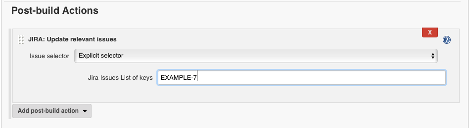 Update JIRA Issue by Explicit Selector