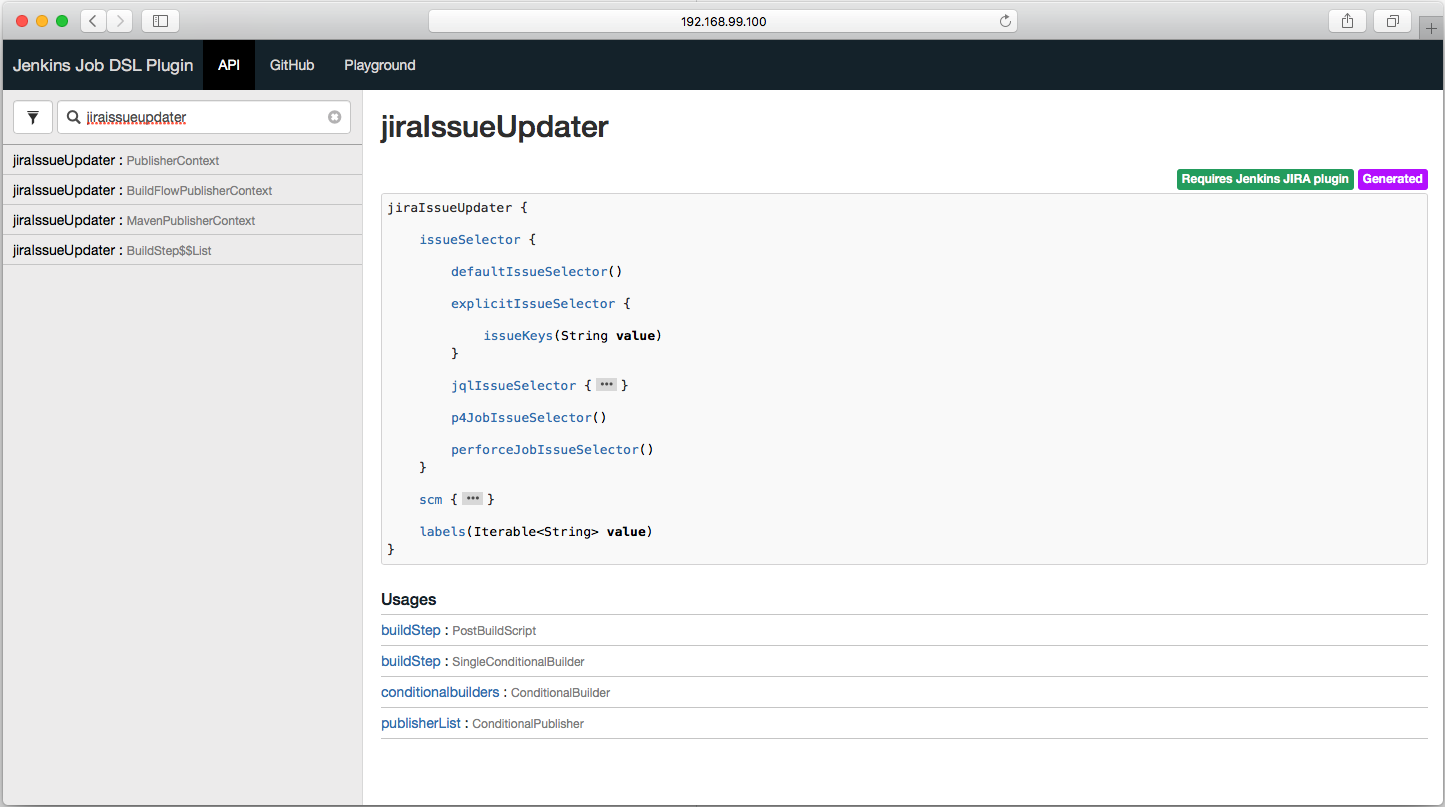 Generated DSL method